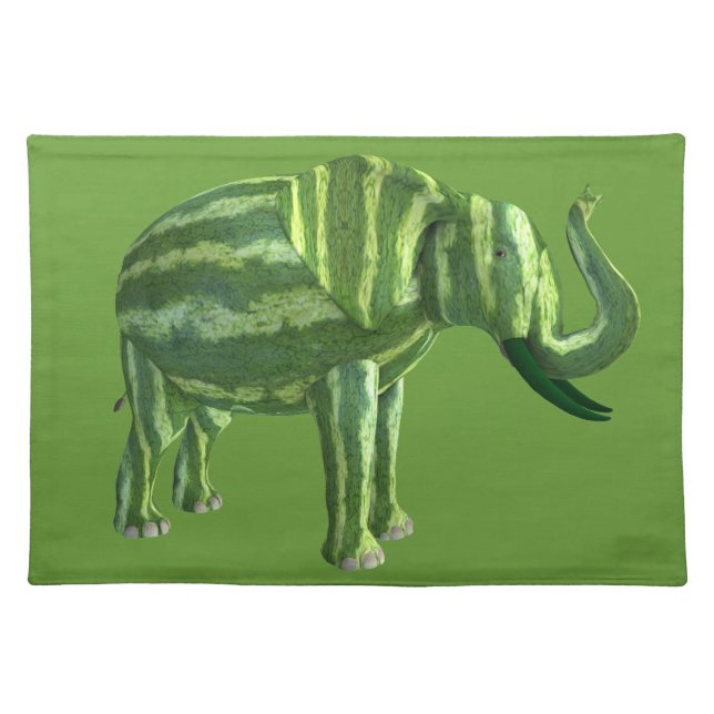 National Watermelon Day Elephant Placemat (Front)