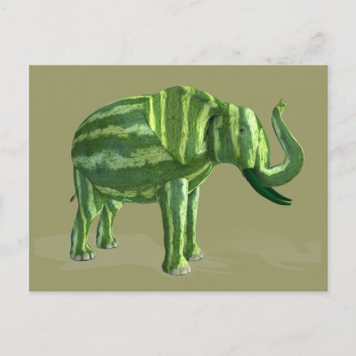 National Watermelon Day Elephant Postcard
