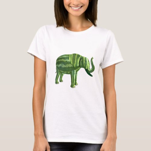 National Watermelon Day Elephant T_Shirt