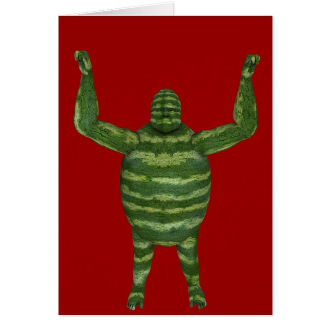 National Watermelon Day Gorilla Cards (Front)