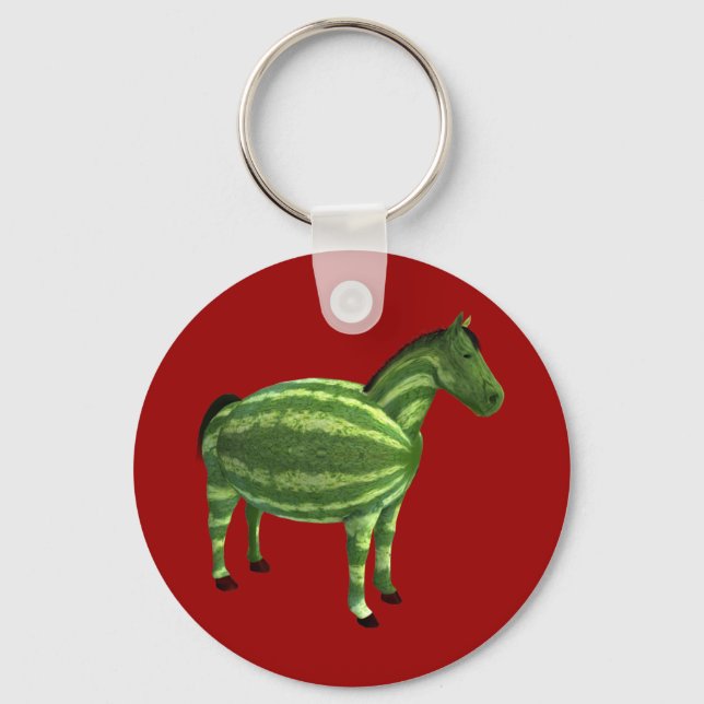 National Watermelon Day Horse Keychain (Front)