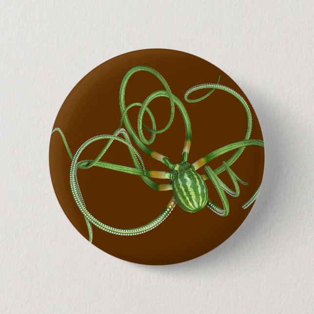 National Watermelon Day Octopus Button (Front)