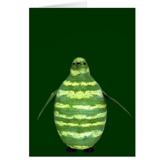 National Watermelon Day Penguin Cards (Front)