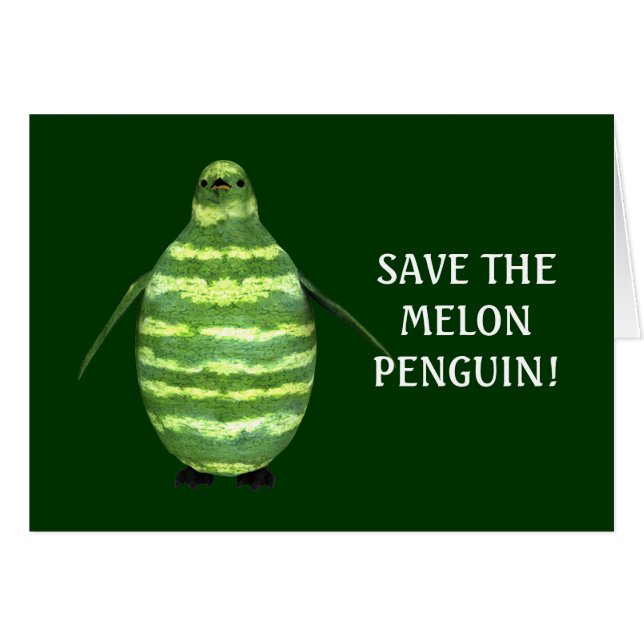 National Watermelon Day Penguin Cards (Front Horizontal)