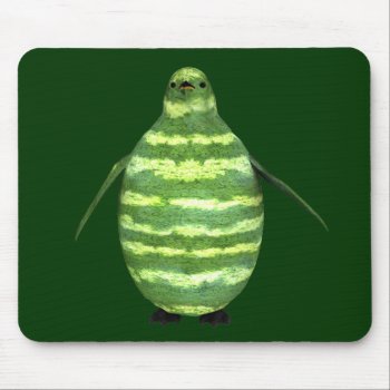 National Watermelon Day Penguin Mouse Pad by Emangl3D at Zazzle