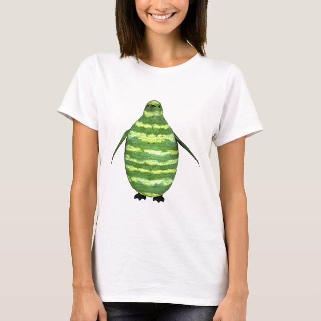 National Watermelon Day Penguin T-Shirt (Front)