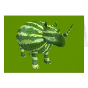 National Watermelon Day Rhinoceros Cards