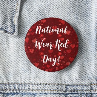 National Wear Red Day Button