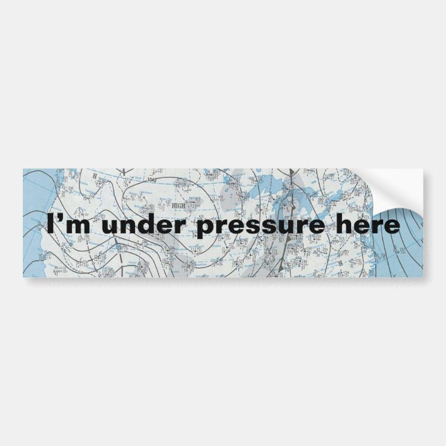 National Weather Map Bumper Sticker (Front)