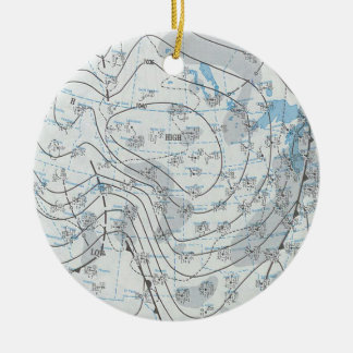 National Weather Map Ceramic Ornament