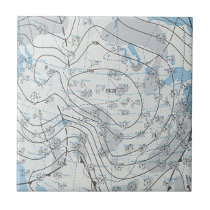 National Weather Map Ceramic Tile