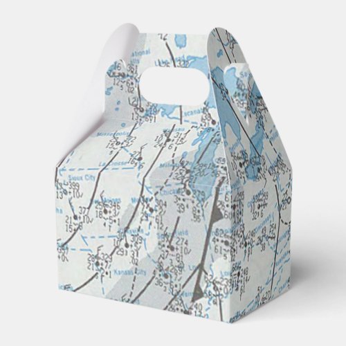 National Weather Map Favor Boxes
