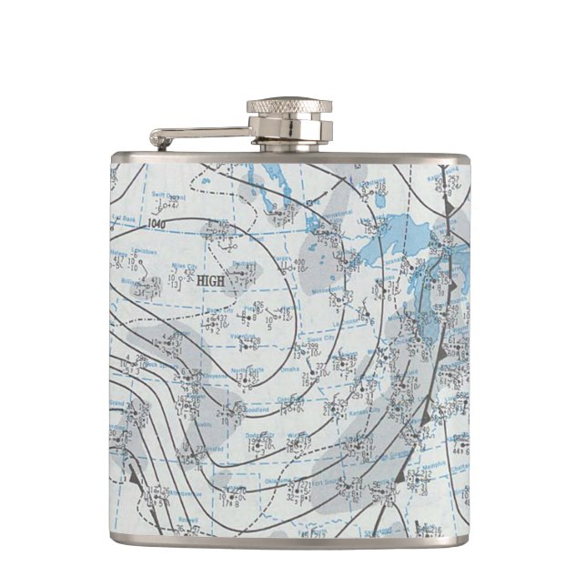 National Weather Map Flask (Front)