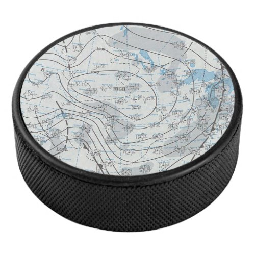 National Weather Map Hockey Puck