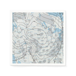 National Weather Map Napkins
