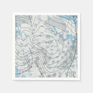 National Weather Map Napkins