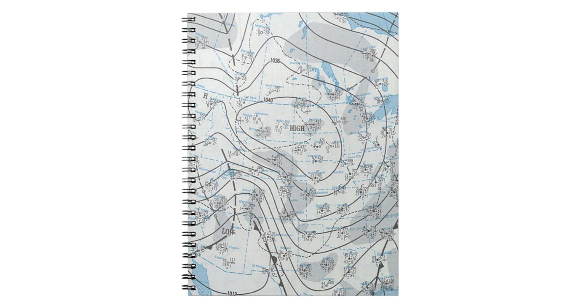 National Weather Map Notebook | Zazzle