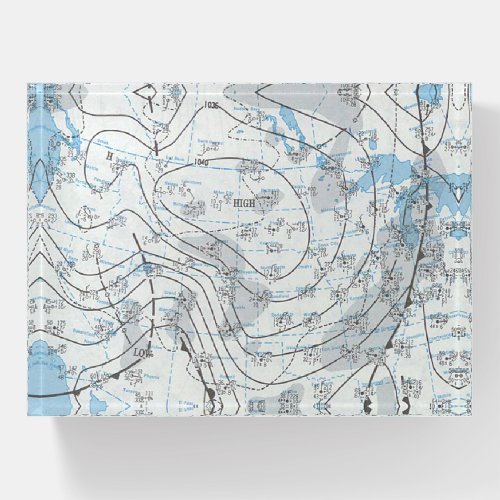 National Weather Map Paperweight