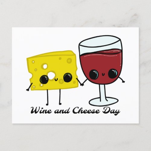 National Wine and Cheese Day Postcard