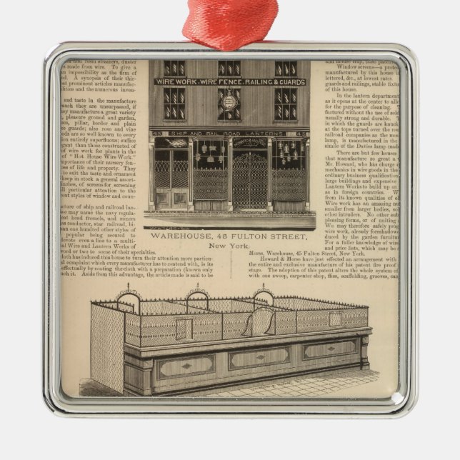 National Wire and Lantern Works, Howard and Morse Metal Ornament (Front)