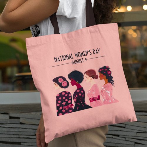National Womenâs Day Global Women Pink Floral Tote Bag