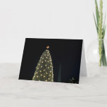 National Xmas Tree & Washington Monument at Night Holiday Card