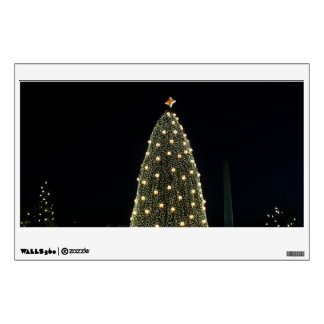 National Xmas Tree & Washington Monument at Night Wall Sticker