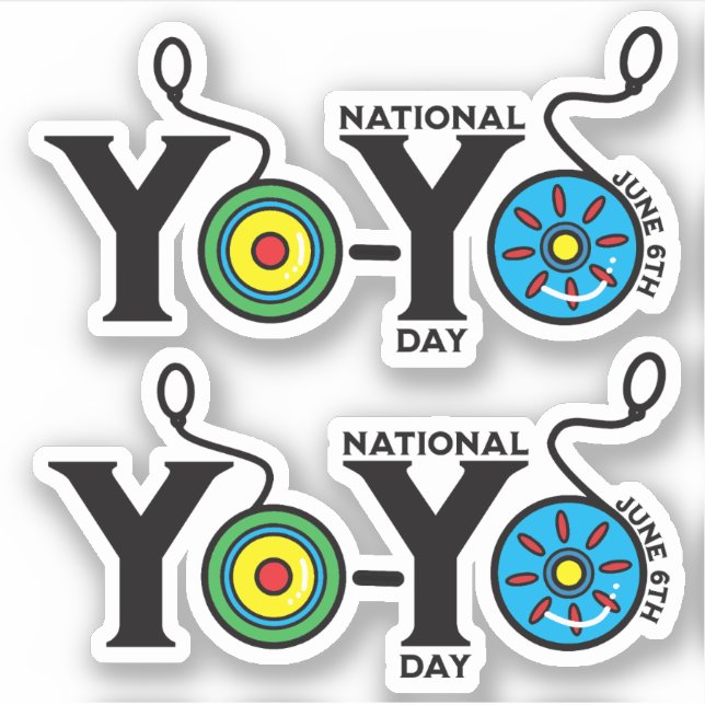 National Yo-Yo Day Sticker (Front)
