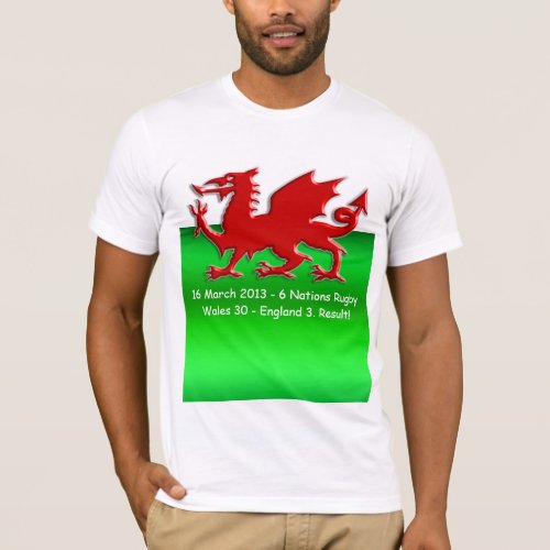 Nations Rugby Winners Commemorative Welsh Flag T_Shirt
