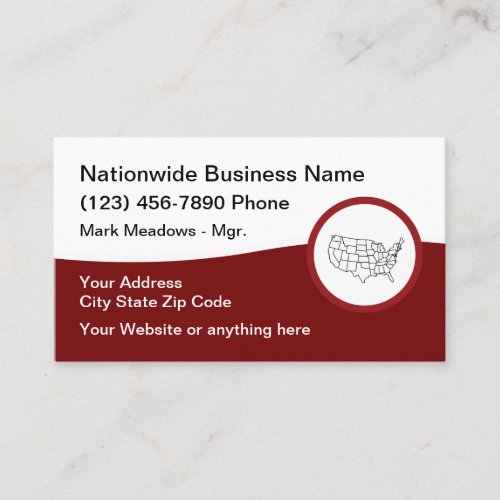 Nationwide Business And Services Business Card