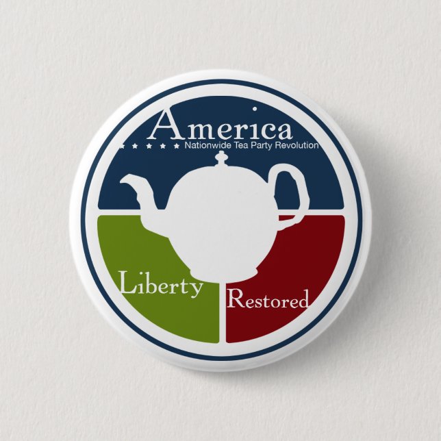 Nationwide Tea Party Revolution Button (Front)