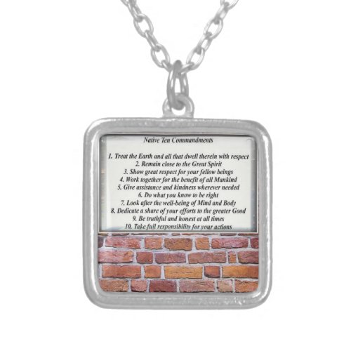 Native 10 Commandments Necklace