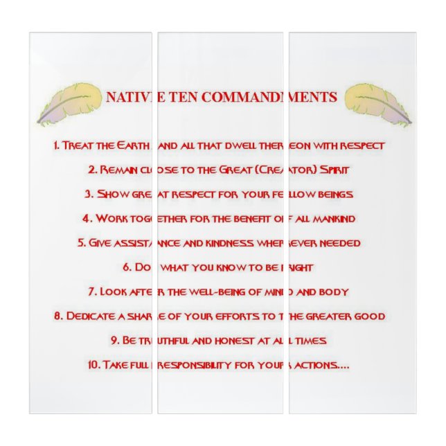 Native 10 Commandments Triptych (Front)