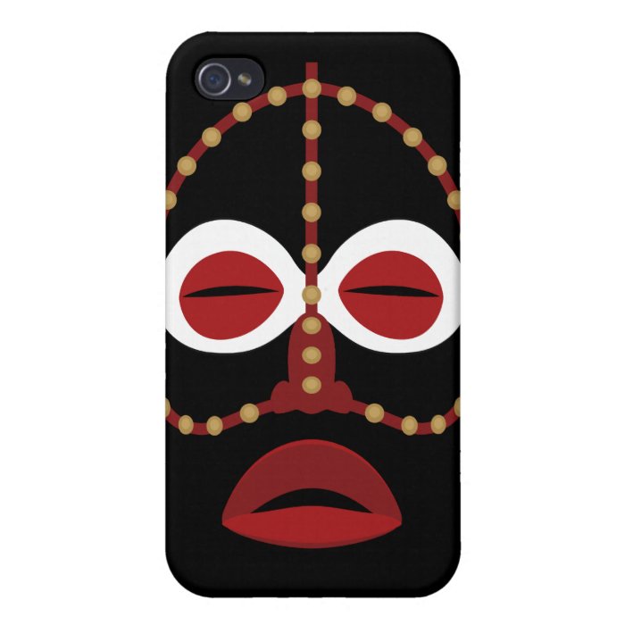 Native African Indian Face Mask iPhone 4/4S Covers
