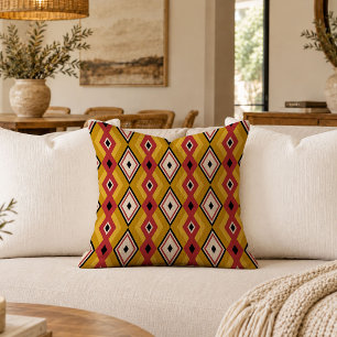Native African Pattern Throw Pillow Home Decor Art