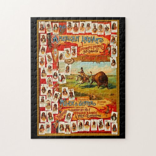 Native American 50 Famous Tribal Chiefs Vintage Jigsaw Puzzle