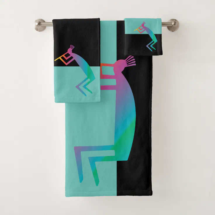 kokopelli bath towels