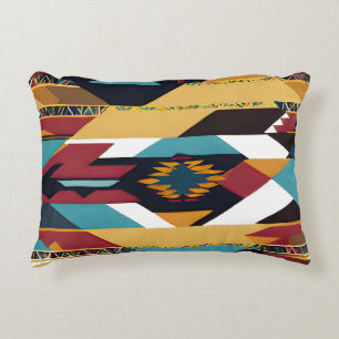 Native American Abstract Tribute 02 Accent Pillow