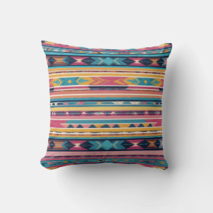 Native American Abstract Tribute S13 Throw Pillow