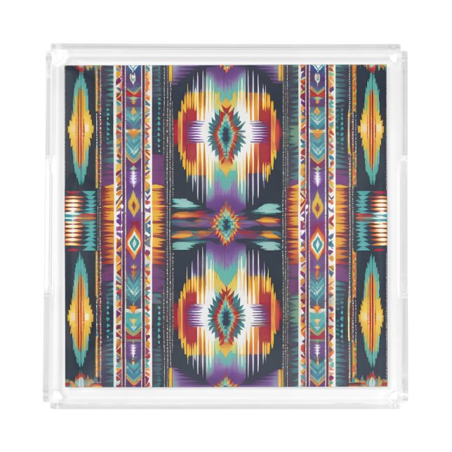 Native American Abstract Tribute S4 Acrylic Tray (Front)