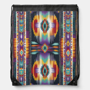 Native American Abstract Tribute S4 Drawstring Bag