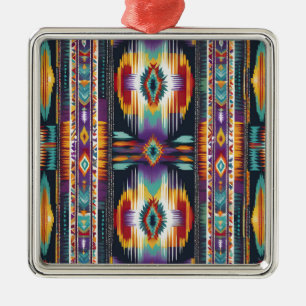Native American Abstract Tribute S4 Metal Ornament