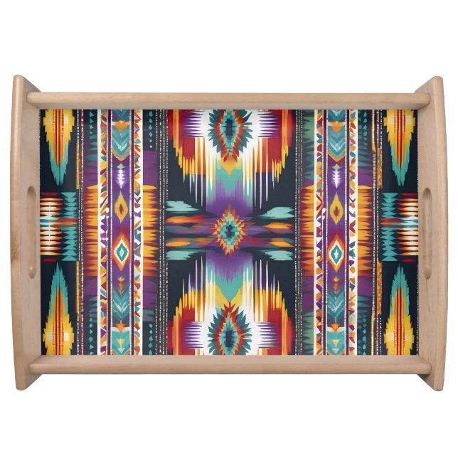 Native American Abstract Tribute S4 Serving Tray (Front)