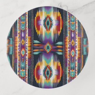 Native American Abstract Tribute S4 Trinket Tray
