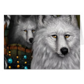 Native American All Occasion Card with Spirit Wolf (Front Horizontal)