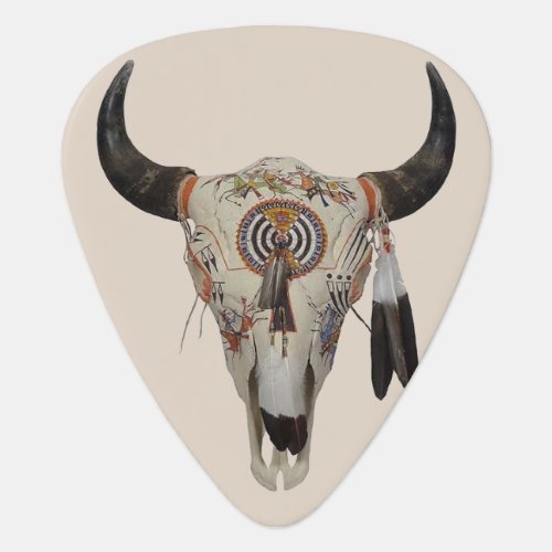 Native American Animal Skull Guitar Pick