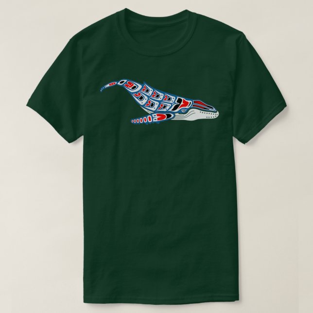 Native American Art Humpback Whale Pacific Northwe T-Shirt (Design Front)