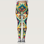 Native American Art Leggings<br><div class="desc">Stylish leggings featuring a geometric pattern inspired by Native American art. Perfect for adding a unique and trendy touch to your wardrobe.</div>