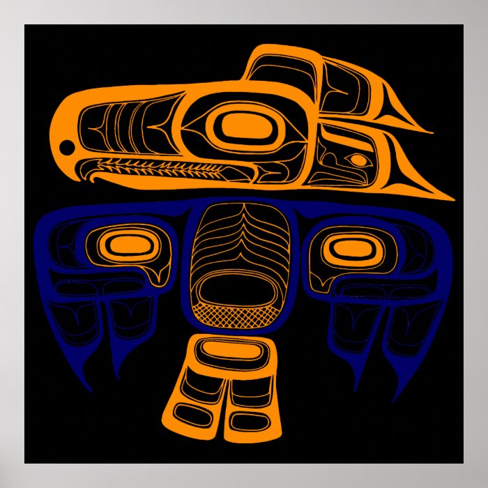 Native American Art Tlingit thunderbird Poster