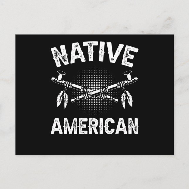 Native American Axe Retro Chief Postcard (Front)